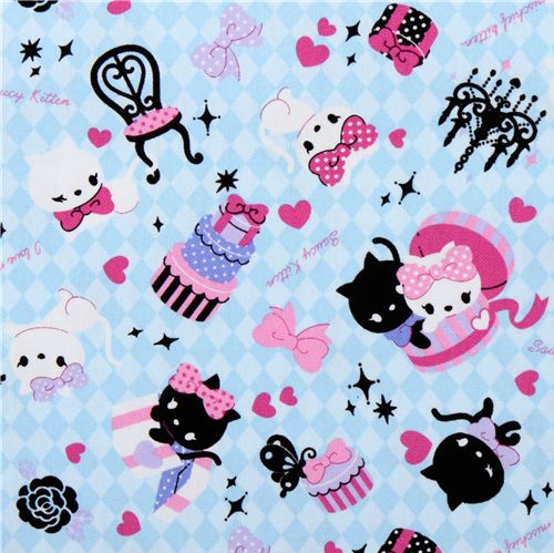 blue canvas fabric kitty presents Japan kawaii 1
