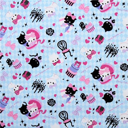 blue canvas fabric kitty presents Japan kawaii 2