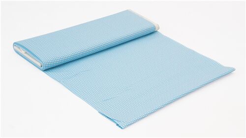 Light Blue Checkered Grid Squares Fabric by Japanese Indie - modes4u