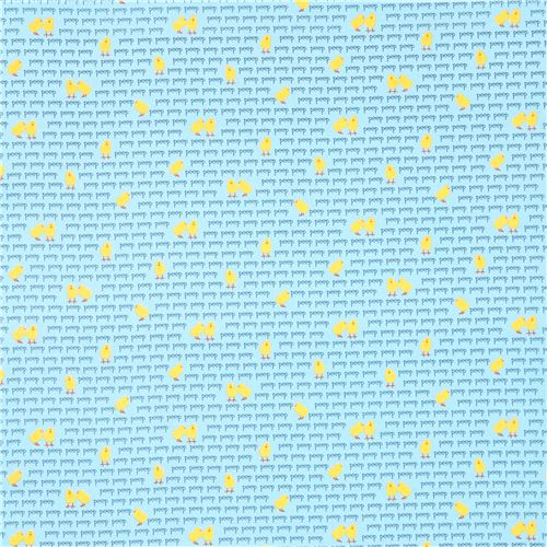 blue chick animal peep fabric by Robert Kaufman USA 3