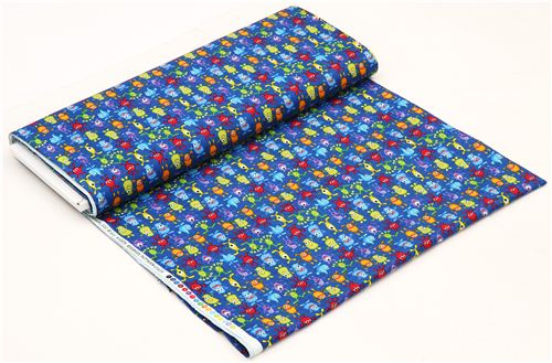 blue alien monster fabric by Timeless Treasures Fabric by Timeless ...