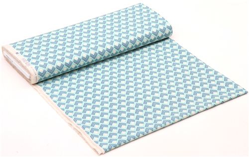 blue corners angle geo Canvas fabric Framework Kokka 3