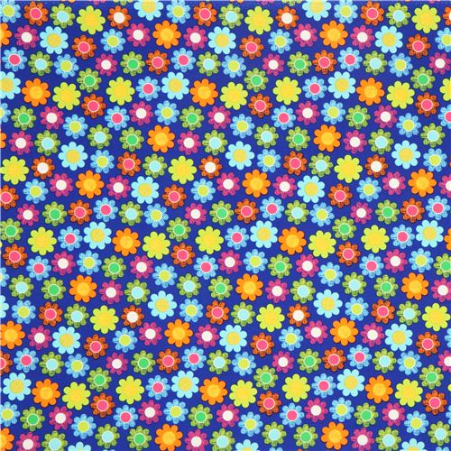 blue cute flower fabric by Michael Miller USA 2