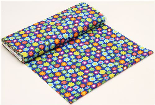 blue cute flower fabric by Michael Miller USA 3