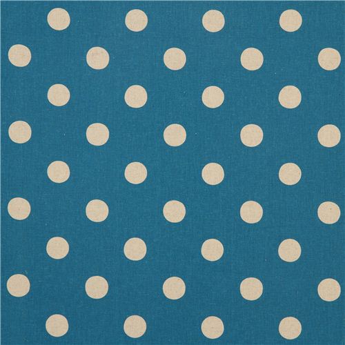 blue echino polka dot laminate fabric maruco 2