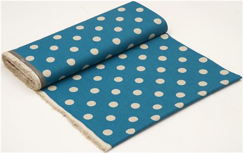 blue echino polka dot poplin fabric maruco 3