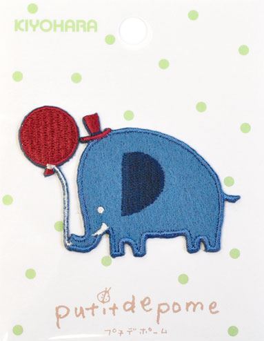 blue elephant red hat balloon iron-on transfer sheet 1 piece 2
