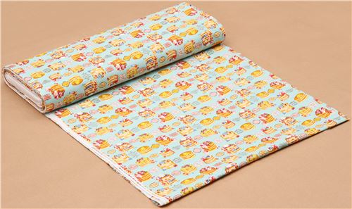 blue fabric pancake fruit word by Cosmo from Japan 6