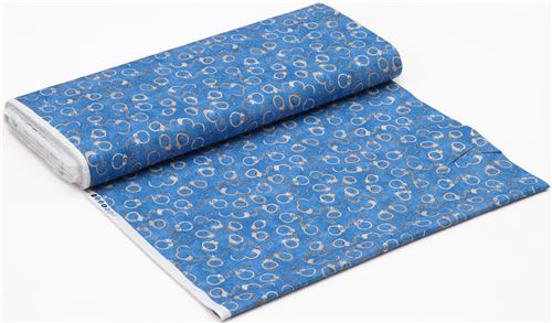 blue fabric with police handcuff Quilting Treasures  3