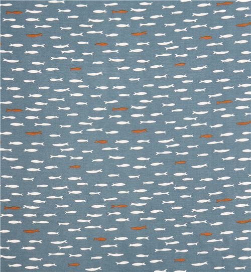 blue fish Blue School birch knit organic fabric from the USA 2