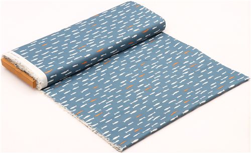 blue fish Blue School poplin organic fabric birch USA 4