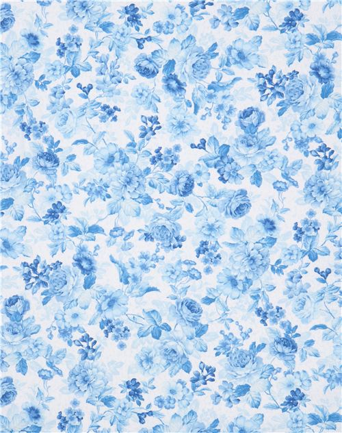 white flower fabric by Robert Kaufman - modeS4u