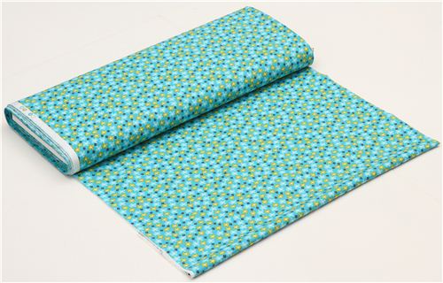blauer Blumen Stoff von Timeless Treasures USA 3