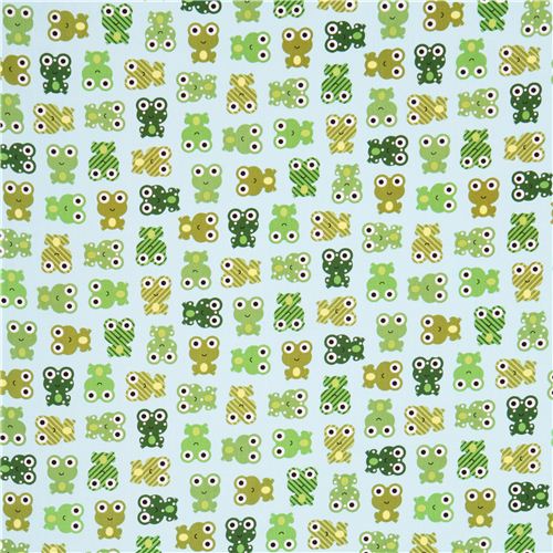 blue frog animal fabric Urban Zoologie Robert Kaufman 2