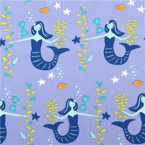 blue monaluna mermaid organic fabric little mermaid 1