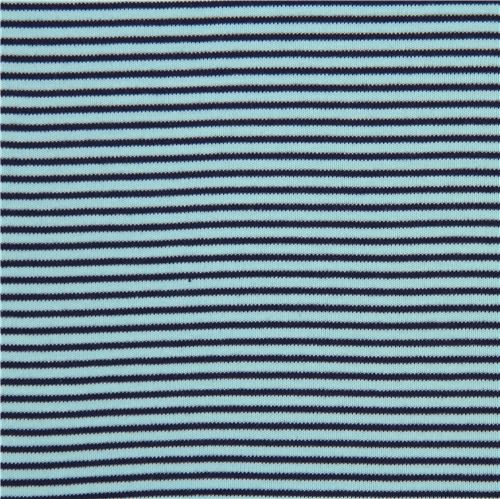 blue navy blue stripe Cloud 9 organic knit fabric from the USA Fabric ...