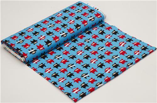 blue ninja fighter fabric Realizzato da Robert Kaufman USA 3