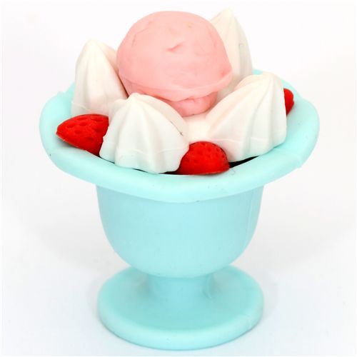 blue parfait ice cream cup eraser Japan Iwako modeS4u