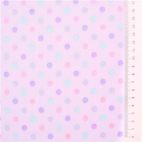 pink and purple polka dot fabric