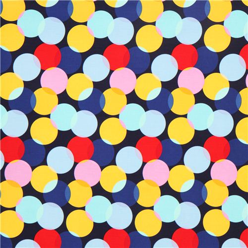 blue polka big dot fabric par Michael Miller 2
