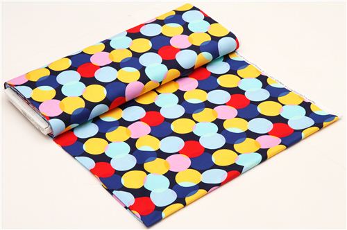 blue polka big dot fabric par Michael Miller 3