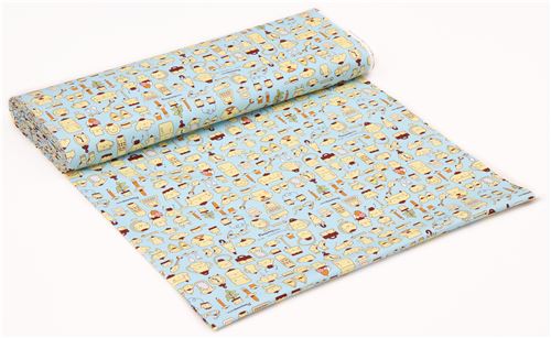 blue pompompurin dog animal as umbrella chair item oxford fabric Fabric ...