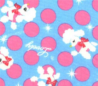 blue poodle dots Japanese fabric Lecien 1