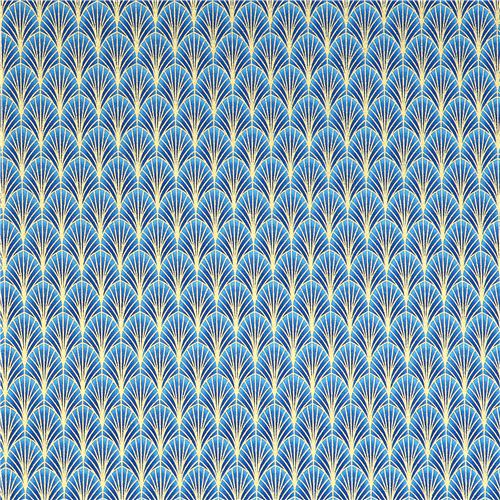 blue scallop leaf fabric Timeless Treasures Dynasty Fabric by Timeless ...