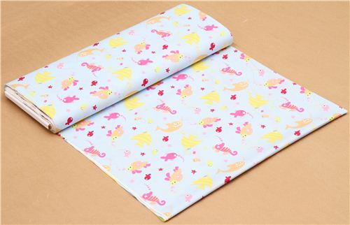 blauer Meeres Tier Stoff von Trans-Pacific Textiles 3