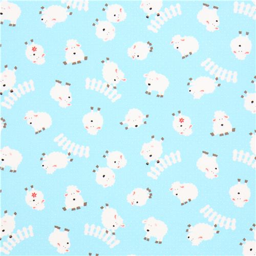 blue sheep animal flannel fabric Timeless Treasures 2