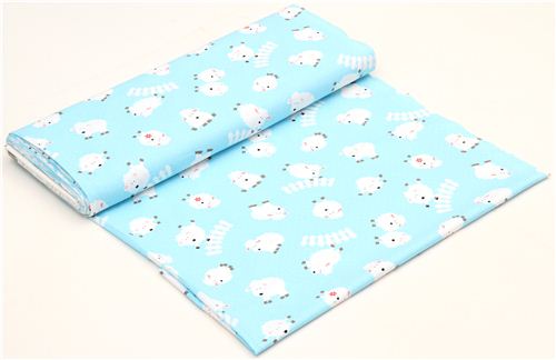 blue sheep fabric dotedTimeless Treasures 3
