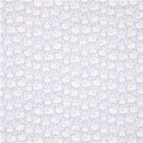 blue sheep farm tissu srie animaux Timeless Treasures Babes in Farmland 2
