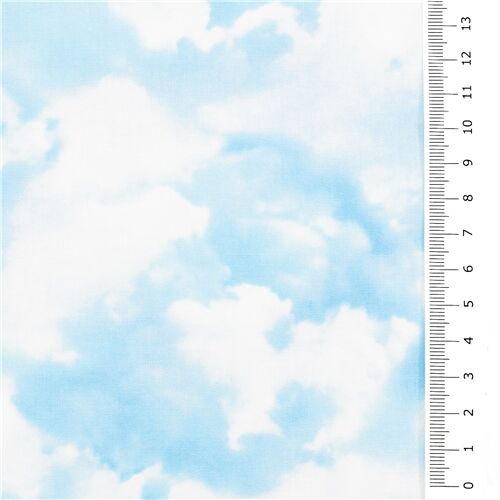 De alguna manera Sabueso tijeras Tela cielo azul con nubes de Timeless Treasures - modesS4u