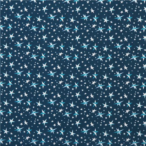 blue star Cloud 9 night sky organic fabric Starry Night - modeS4u