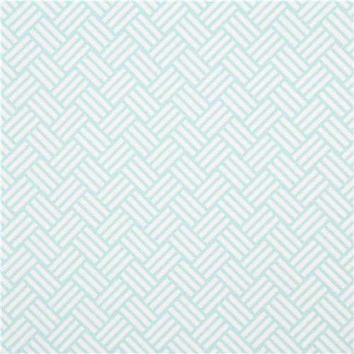 blue tatami stripes coton sateen fabric Michael Miller 2