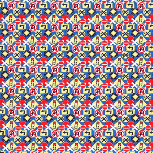 blue traffic sign fabric Camelot Bumper 2 Bumper 2