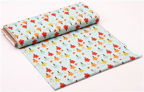 blauer Baum Vogel Stoff von Riley Blake Giraffe Crossing 3