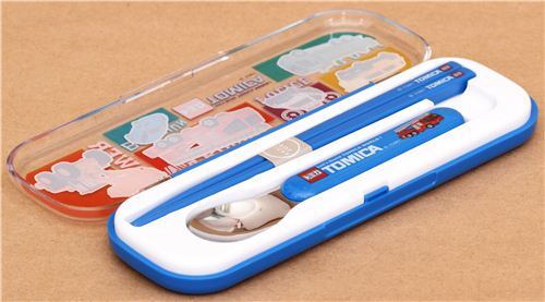 blue vehicle Bento Cutlery Chopsticks Set fire engine truck 3
