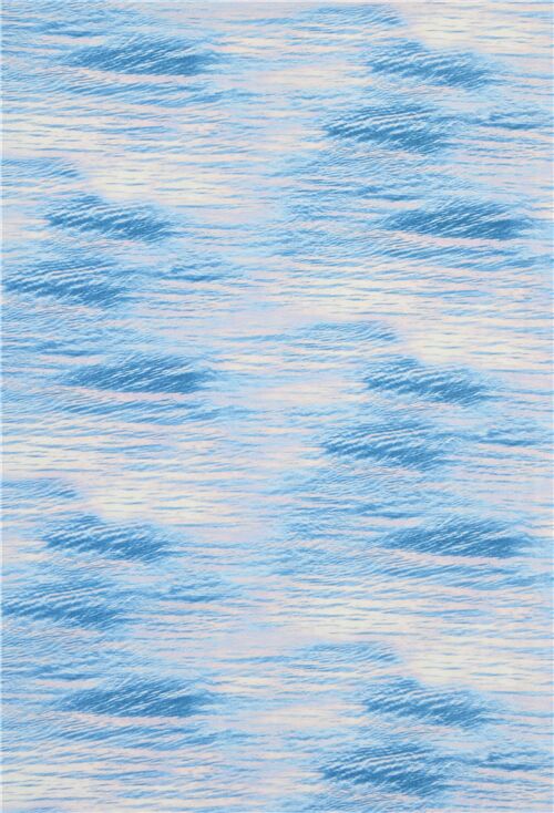 Remnant (22 x 112 cm) - blue water fabric by Timeless Treasures 3