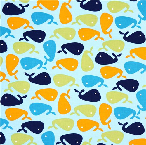 blue whale corduroy fabric Robert Kaufman USA designer 2