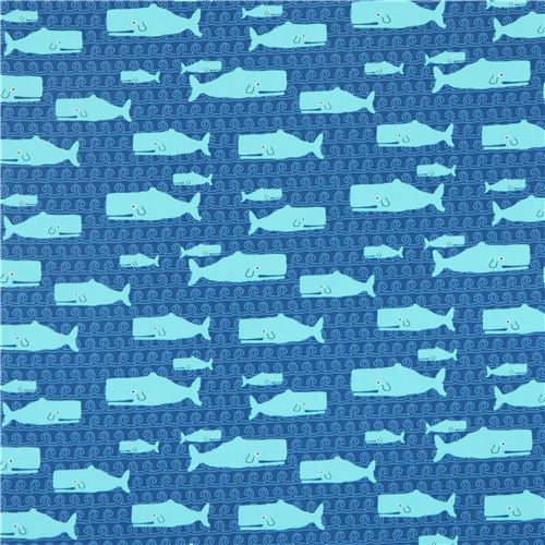 blue whale fabric by Robert Kaufman from the USA 2