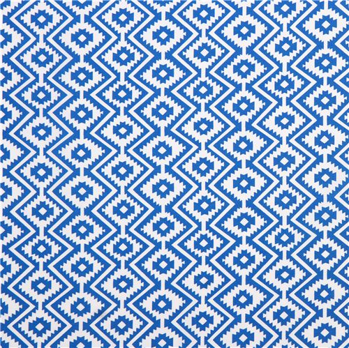 blue white Eduard zigzag pattern fabric by Michael Miller USA 2