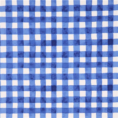blue white checkered fabric by Michael Miller USA modeS4u
