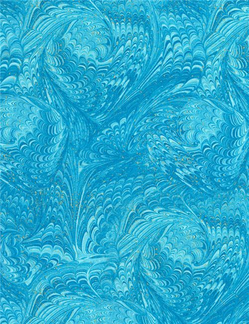 blue with gold metallic embellishment fabric by Timeless Treasures