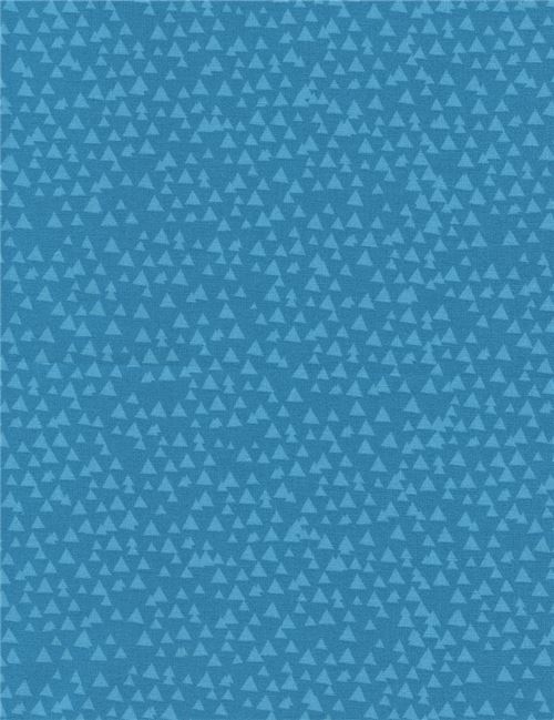 blue with light blue triangle fabric by Timeless Treasures 2