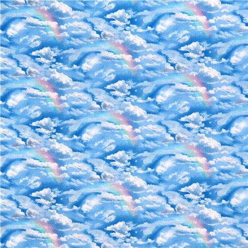 blueLandscape Medley rainbow sky fabric from Elizabeth's Studio USA 2