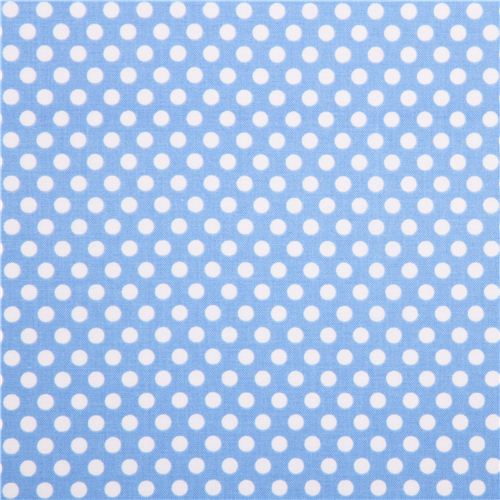 boy blue Michael Miller polka dot fabric Kiss Dot 3