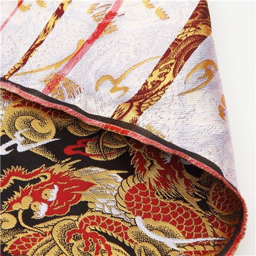 Tissu Brocart Chinois Motif Dragon Pour Kimono, Hanfu, Qipao - Vendu Au Mètre
