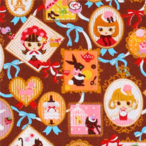 brown Japanese fabric girls portrait photos Cosmo 1