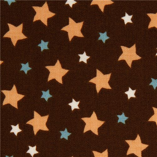 brown Riley Blake fabric with stars from the USA 1